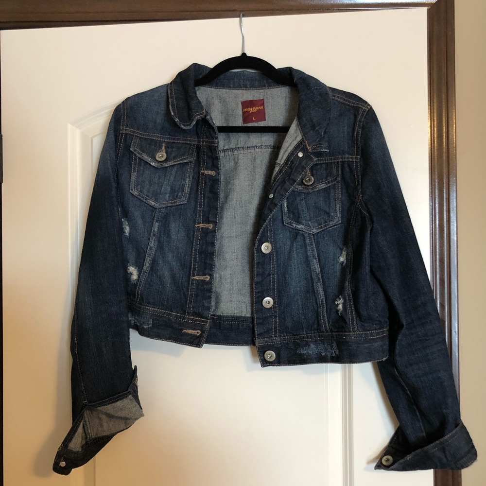 Cropped jean jacket